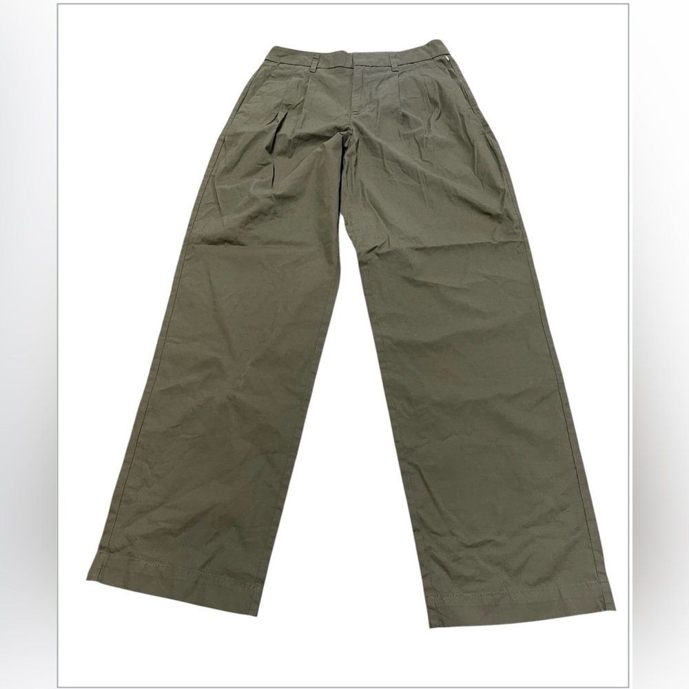 🫒A New Day Women's High-Rise Straight Leg Casual Pants Sz 2R NEW Green olive 🫒